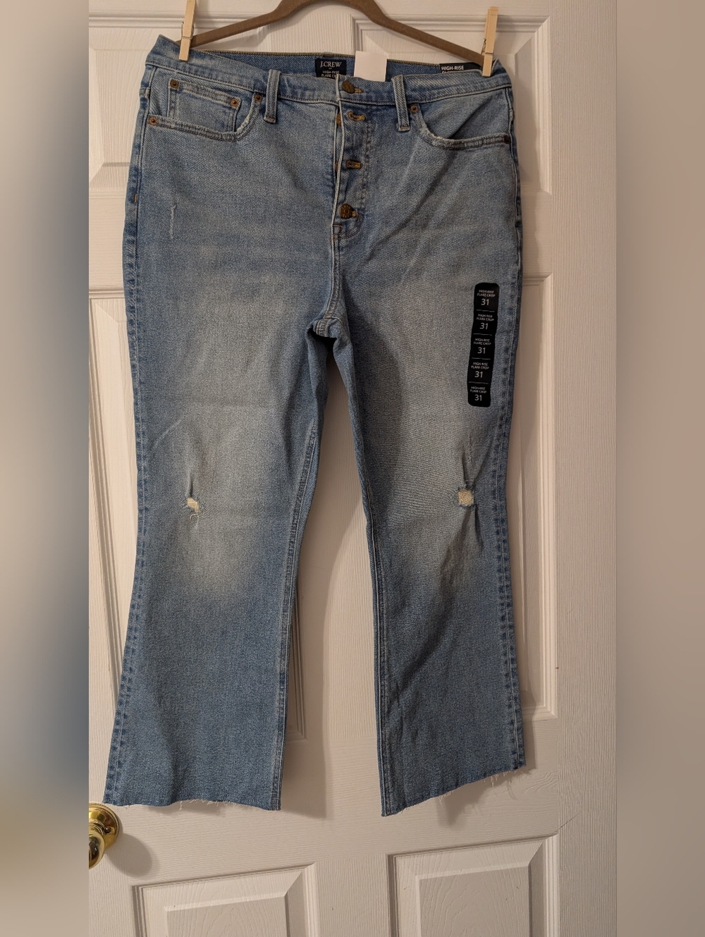 JCrew High Rise Flare Crop Jean Size 31 NWT